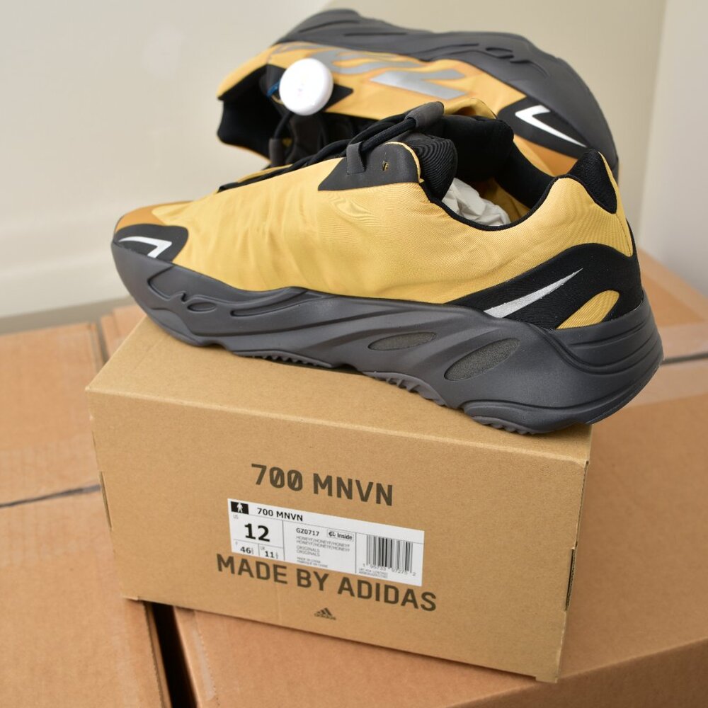 NWT + Ebay Authenticated Yeezy 700 MNVN Honey Flux size 12 - Picture 2 of 3